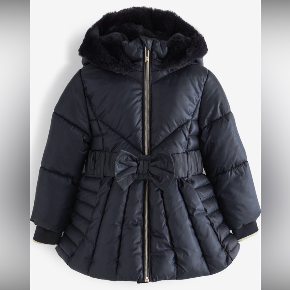 Baker by Ted Baker Girls Navy Blue Winter Coat 1.5-2Y